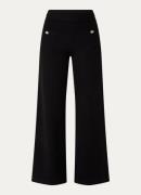 NIKKIE Limeira high waist wide fit broek in wolblend