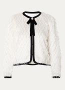 L.K.Bennett Allegra cropped blouse met franjes