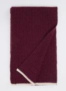 Fabienne Chapot Ziggy ribgebreide sjaal in merino wolblend 200 x 30 cm
