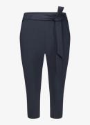 Studio Anneloes Hanna mid waist slim fit cropped broek van travelstof