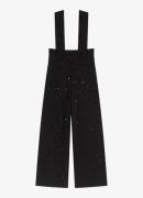 Maje High waist wide fit tuinbroek met pailletten