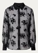French Connection Mika semi-transparante blouse met flockprint