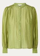 Expresso Blouse in lyocellblend met ballonmouw