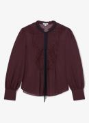 Reiss Sara tuniek met sjaalkraag en details van kant