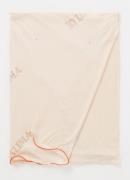 BYLIMA Chiffre Stamp sjaal met logo en strass 200 x 75 cm