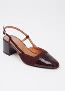 Jonak Dhapopy slingback van kalfssuède met lakleren details