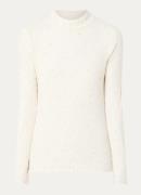 OPUS Suhanna longsleeve met stippenprint en gemêleerd dessin