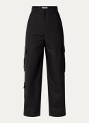 IRO Ombly high waist loose fit cargobroek met steekzakken