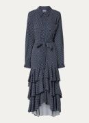 Essentiel Antwerp Imagazine maxi blousejurk met strikceintuur