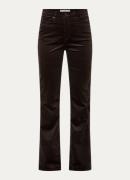 ba&sh Vassili high waist straight fit broek van fluweel