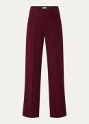 Sandro High waist loose fit pantalon in scheerwolblend