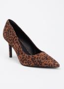 Kurt Geiger Kensington Court Pump van suède met panterprint