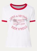 Zadig&Voltaire Woos T-shirt met logoprint en strass