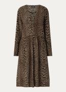 Zadig&Voltaire Rinas midi jurk met panterprint