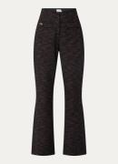 BRAX Maine high waist straight fit broek met tweed-look