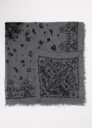 Zadig&Voltaire Nuage sjaal van kasjmier met paisley dessin 90 x 90 cm