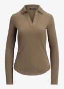 Ralph Lauren Ribgebreide top met polokraag