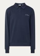 Les Deux Ben sweater met polokraag en logoborduring