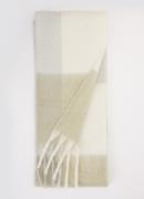 OPUS Ascottie sjaal met ruitdessin en franjes 235 x 27 cm