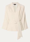 Claudia Sträter Tuniek met V-hals en strikceintuur