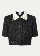 Sandro Cropped blouse met pailletten