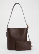 Coach Bleecker Bucket schoudertas van leer met uitneembare etui