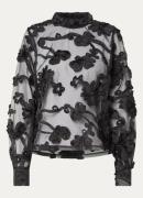 Aaiko Lucia semi-transparante top met applicatie