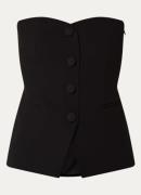 JOSH V Niva strapless top met paspelzakken