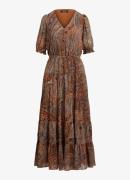 Ralph Lauren Midi tuniekjurk met smockwerk en paisley print
