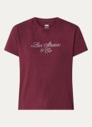 Levi's T-shirt met logoprint en strass