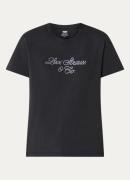 Levi's T-shirt met logoprint en strass