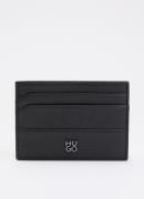 HUGO Pasjeshouder van leer met logo