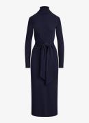 Ralph Lauren FIjngebriede midi jurk met col en strikdetail