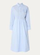 Fabienne Chapot Camila midi blousejurk met streepprint en cut-out deta...