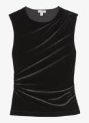 Reiss Scarlett top van fluweel met gedrapeerd detail