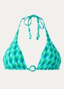 Seafolly Reversible triangel bikinitop met print