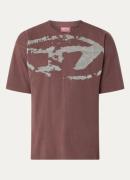 Diesel T-Boxt-N14 T-shirt met flock logoprint