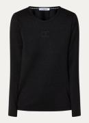 Co'Couture Manny top met lurex en logoborduring