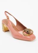 Kurt Geiger Chelsea Block slingback van leer