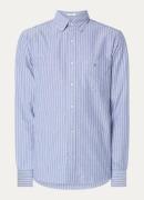 Gant Regular fit overhemd met streepprint en borstzak