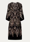 ba&sh Alba midi jurk van fluweel met trompetmouw en details van mesh