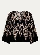 ba&sh Arriet tuniek van fluweel met details van mesh en schoudervullin...