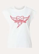 Zadig&Voltaire Cloe T-shirt met logo- en backprint