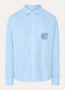 Obey Regular fit overhemd met streepprint en logoborduring