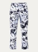 Joseph Ribkoff High waist tapered fit cropped broek met print