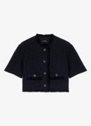Maje Cropped blazer met tweed-look