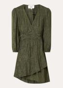 ba&sh Romea mini jurk met slangenprint en asymmetrische zoom