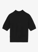 Reiss Aria fijngebreide top in wolblend met opstaande kraag