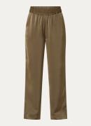 Bruuns Bazaar Beckia high waist loose fit broek van satijn