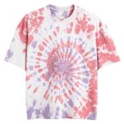 T-shirt col rond manches courtes motif tie and dye